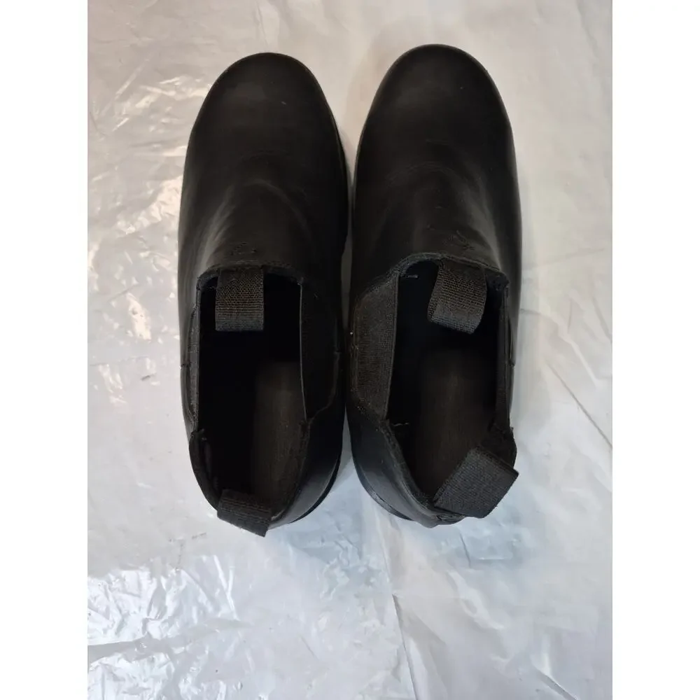 Lehio Romeo Work Boots Slup On Men Size 10 EW Black Steel Toe Leather Work Boot
